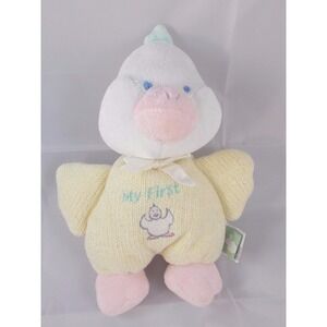 Soft Dreams Duck Rattle Plush My First 8 Inch Stuffed Animal toy